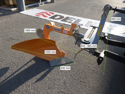 einscharpflug mit rad für schmalspurtraktoren mod dp 35