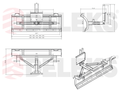 schneeschild mit universalplatte 190cm leichte ausführung mod lns 190 a