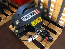 holzzange holzgreifer mit rotator für kräne und mini bagger von 1 5 bis 2 5t mod dk 10 gr 10