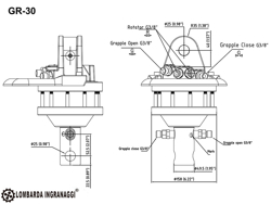 holzzange holzgreifer mit rotator für kräne und mini bagger 1 8 bis 3 5t mod dk 11c gr 30