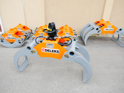 holzzange holzgreifer mit rotator für kräne und mini bagger 4 0 bis 8 0t mod dk 16 gr 30f