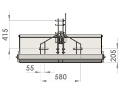 mechanische heckschaufel 120cm breit mod bucket 140