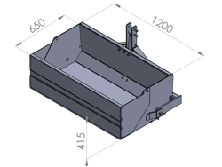 mechanische heckschaufel 120cm breit mod bucket 120 h