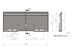 schneeschild für minibagger oder gabelstapler 220 cm mittelschwere ausführung mod ln 220 m