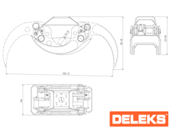holzzange holzgreifer mit rotator für kräne und mini bagger 5 bis 10t mod dk 18 gr 100f