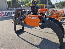 holzzange holzgreifer mit rotator für kräne und mini bagger 5 bis 10t mod dk 18 gr 100f
