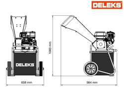 benzin häcksler schredder mit b&s motor mod dk 300 lc