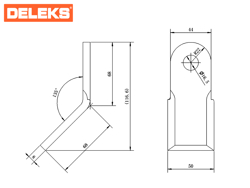 hydraulischer böschungsmulcher mit auslegearm für traktor mod merlo