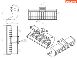 schaufel für minibagger s100 800sts30