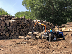 hydraulic forestry crane with log grapple for tractor crab 3000