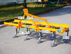 cultivator 215cm tiller with springs for soil preparation mod de 215 9 v