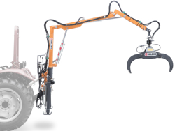 hydraulic forestry crane with log grapple for tractor crab 3000