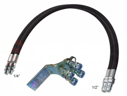 2 hydr pipes 4 00m fast connection set