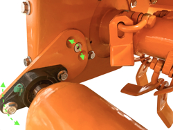 forestry mulcher of 80cm for mini excavators hydraulic shredder mod ars 80