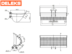 stone bucket for m100 miniexcavator 800st