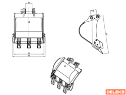 bucket for miniexcavator s180 b450